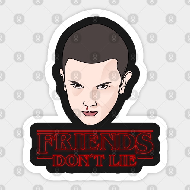 Friends don´t lie - Once Sticker by Pendientera